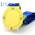 Fabricante de medallas en línea medallones de metal personalizados logotipo chapado en cobre dorado medalla deportiva de carrera de maratón 3d para el ganador